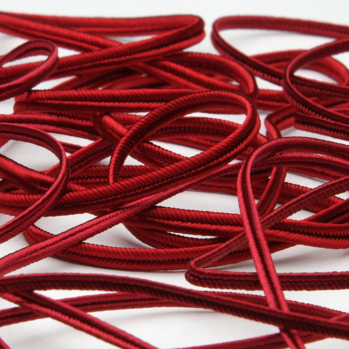 FUJIYAMA RIBBON [Sample] Rayon Trimming Braid (FY-18856) approx.3mm 3 Meters Cut Dark Red