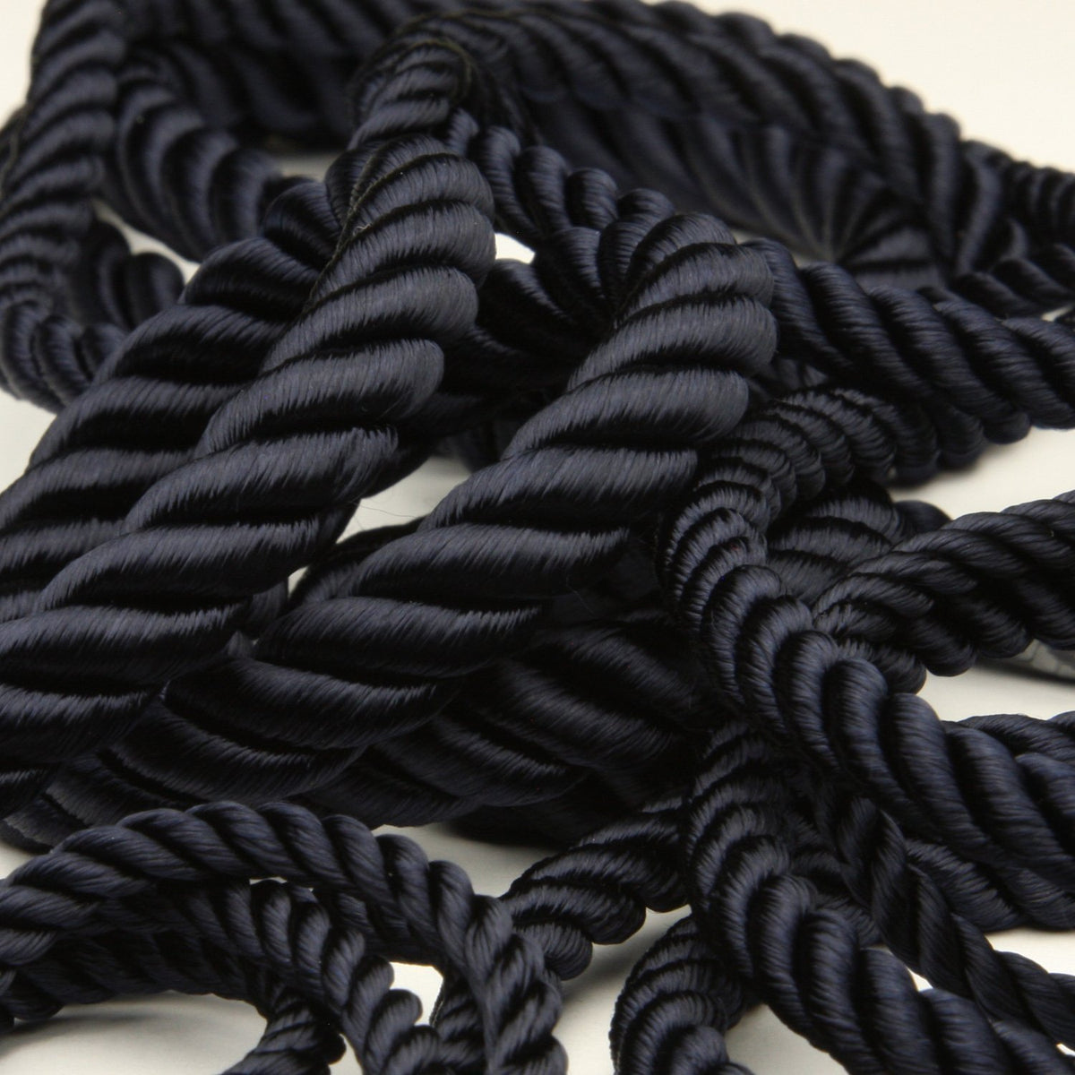 FUJIYAMA RIBBON [Sample] Rayon Twist Cord (FY-6080) approx.10mm 3 Meters Cut Navy Blue