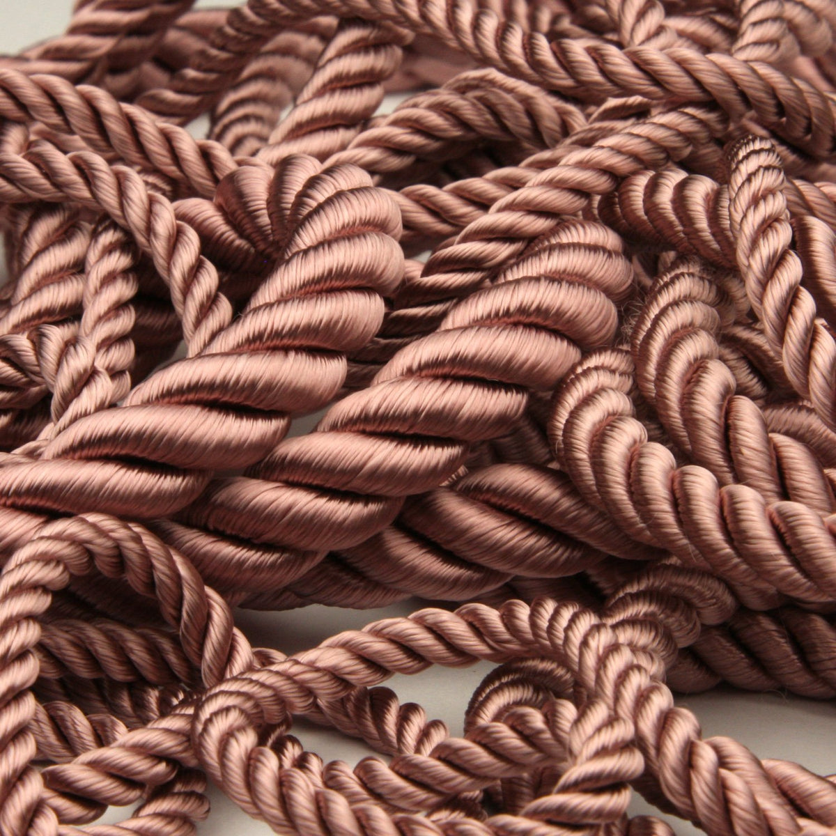 FUJIYAMA RIBBON [Sample] Rayon Twist Cord (FY-6080) approx.10mm 3 Meters Cut Old Rose