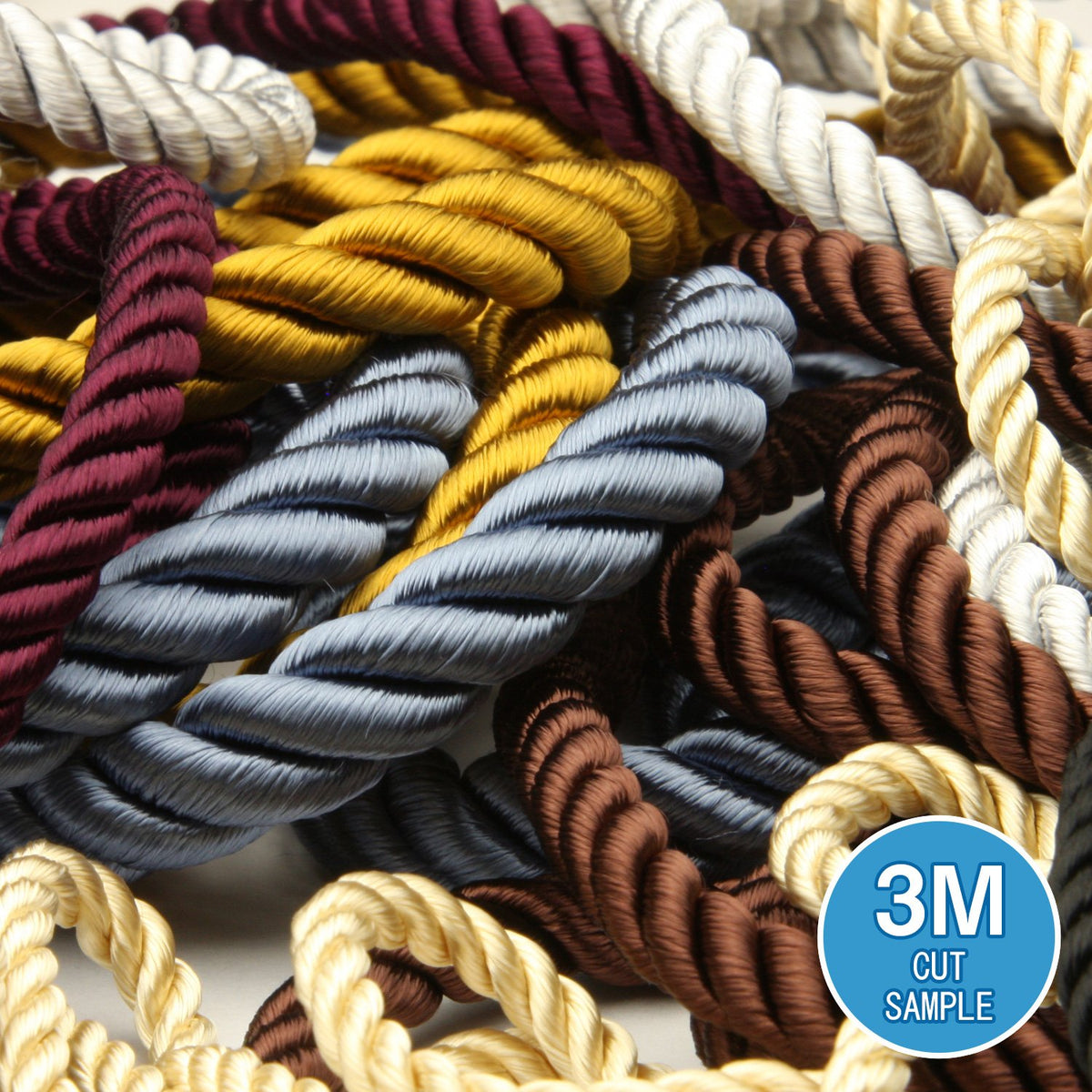 FUJIYAMA RIBBON [Sample] Rayon Twist Cord (FY-6080) approx.6.5mm 3 Meters Cut