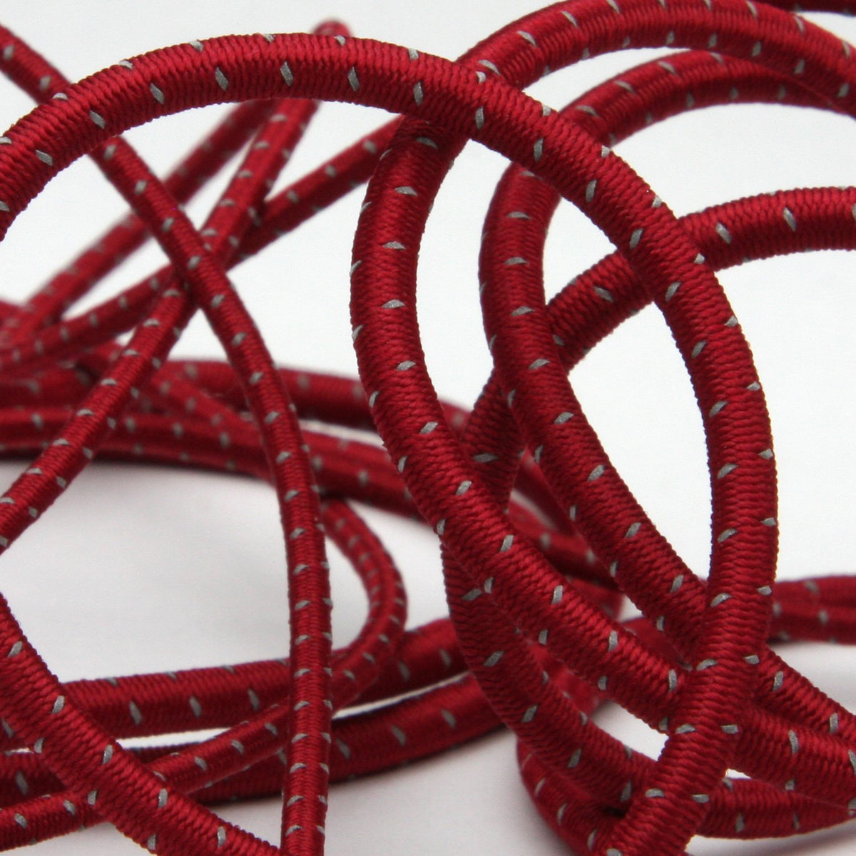 FUJIYAMA RIBBON [Sample] Reflect Elastic Cord (FY-6284) 3mm 3 Meters Cut Dark Red