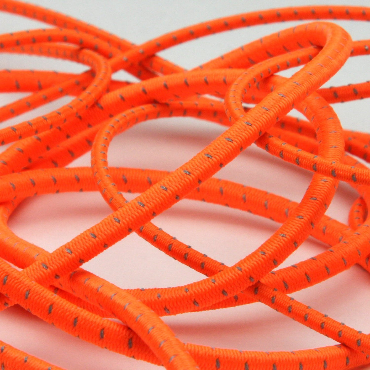FUJIYAMA RIBBON [Sample] Reflect Elastic Cord (FY-6284F) 2mm 3 Meters Cut Fluorescence Orange