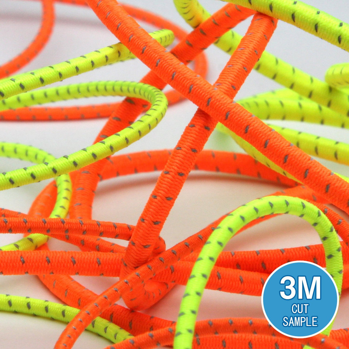 FUJIYAMA RIBBON [Sample] Reflect Elastic Cord (FY-6284F) 3mm 3 Meters Cut