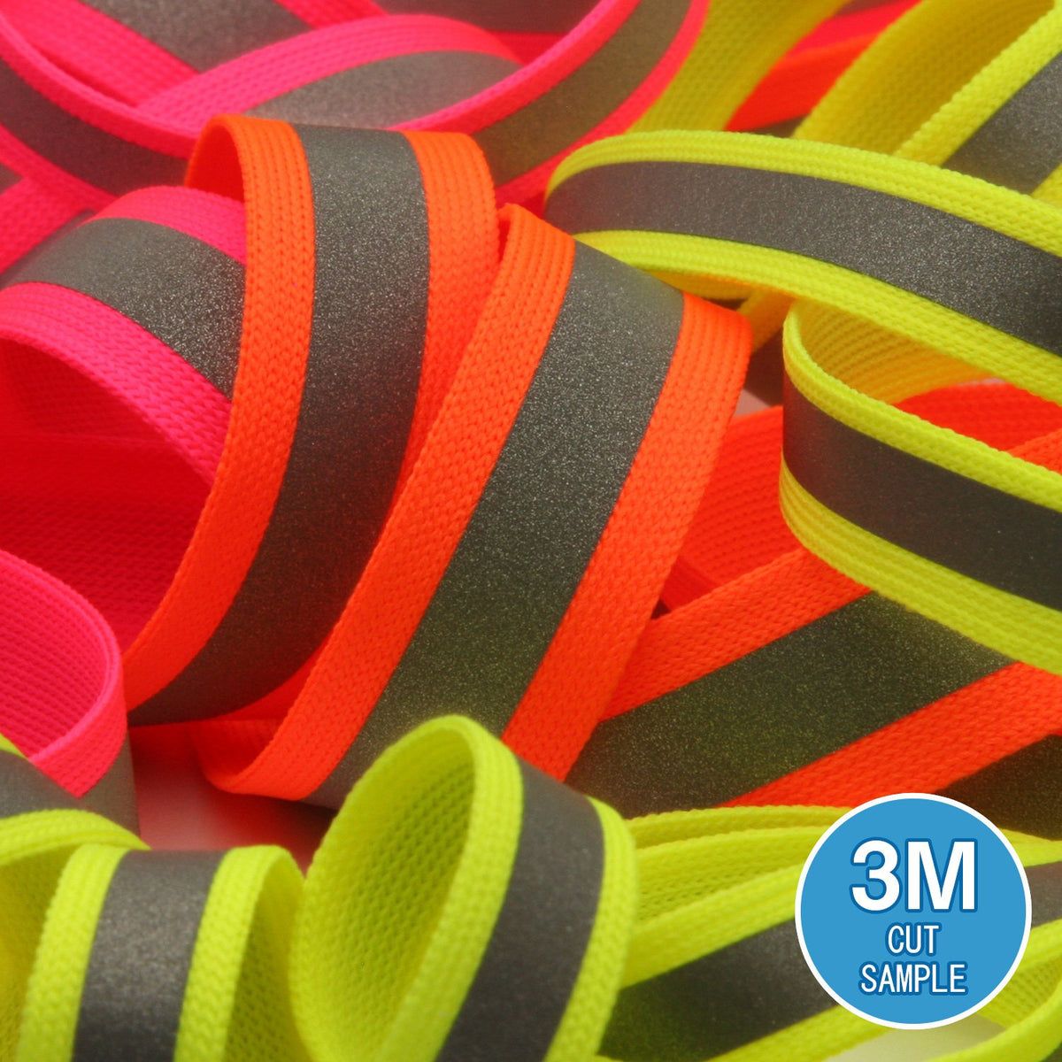 FUJIYAMA RIBBON [Sample] Reflect Knit Tape 15mm (19/32&quot;) 3 Meters Cut