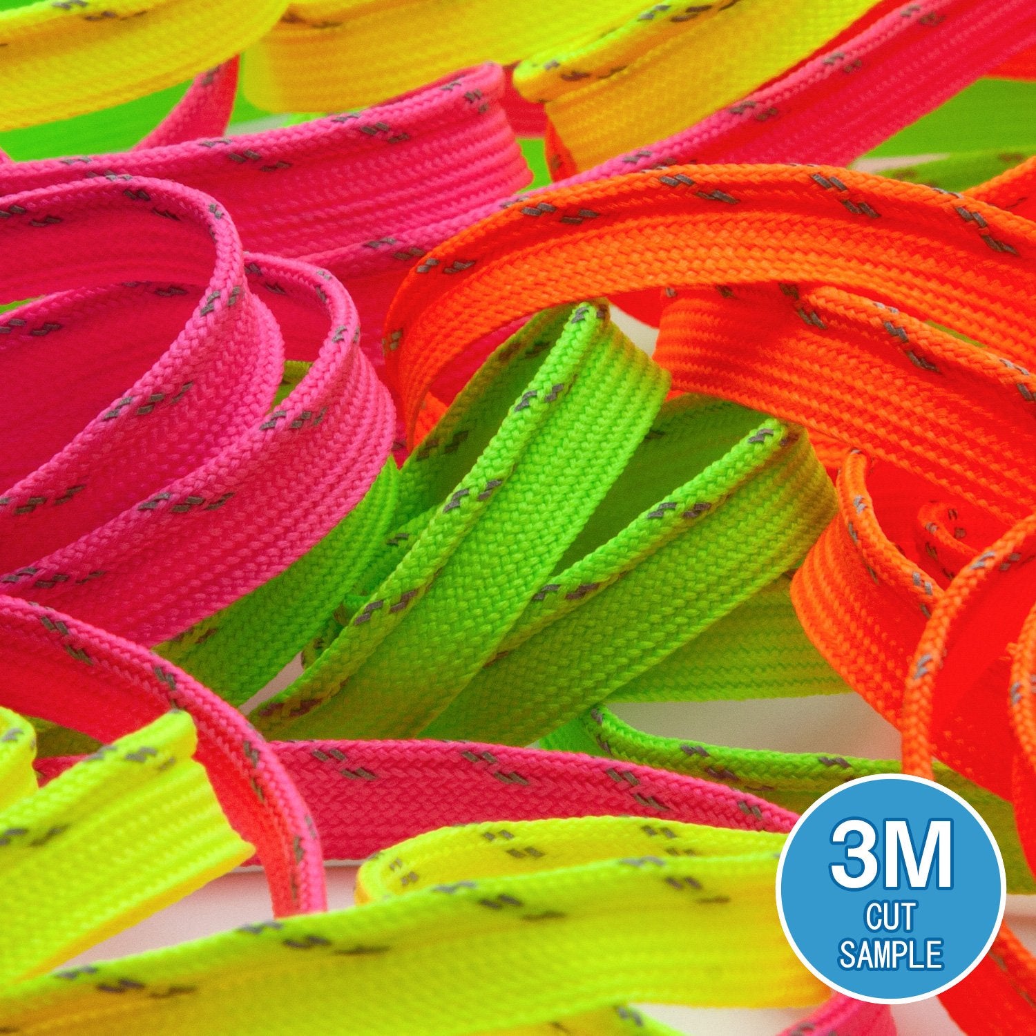 FUJIYAMA RIBBON [Sample] Reflect Piping (FY-17438F) approx.9mm 3 Meters Cut