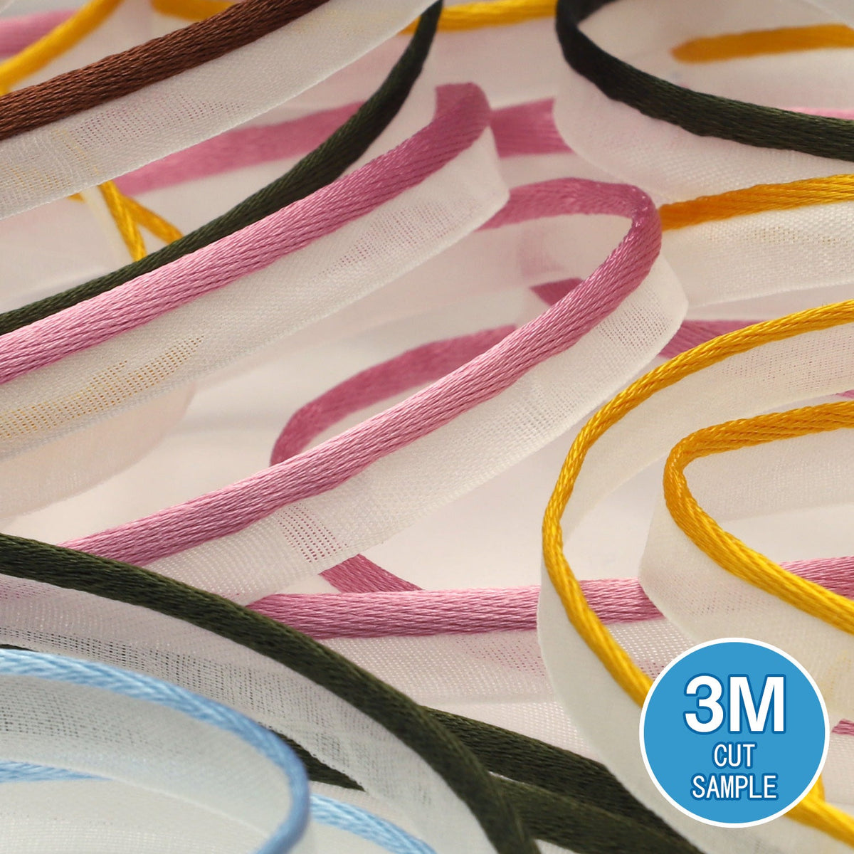 FUJIYAMA RIBBON [Sample] See-Through Piping approx.7mm (9/32&quot;) 3 Meters Cut