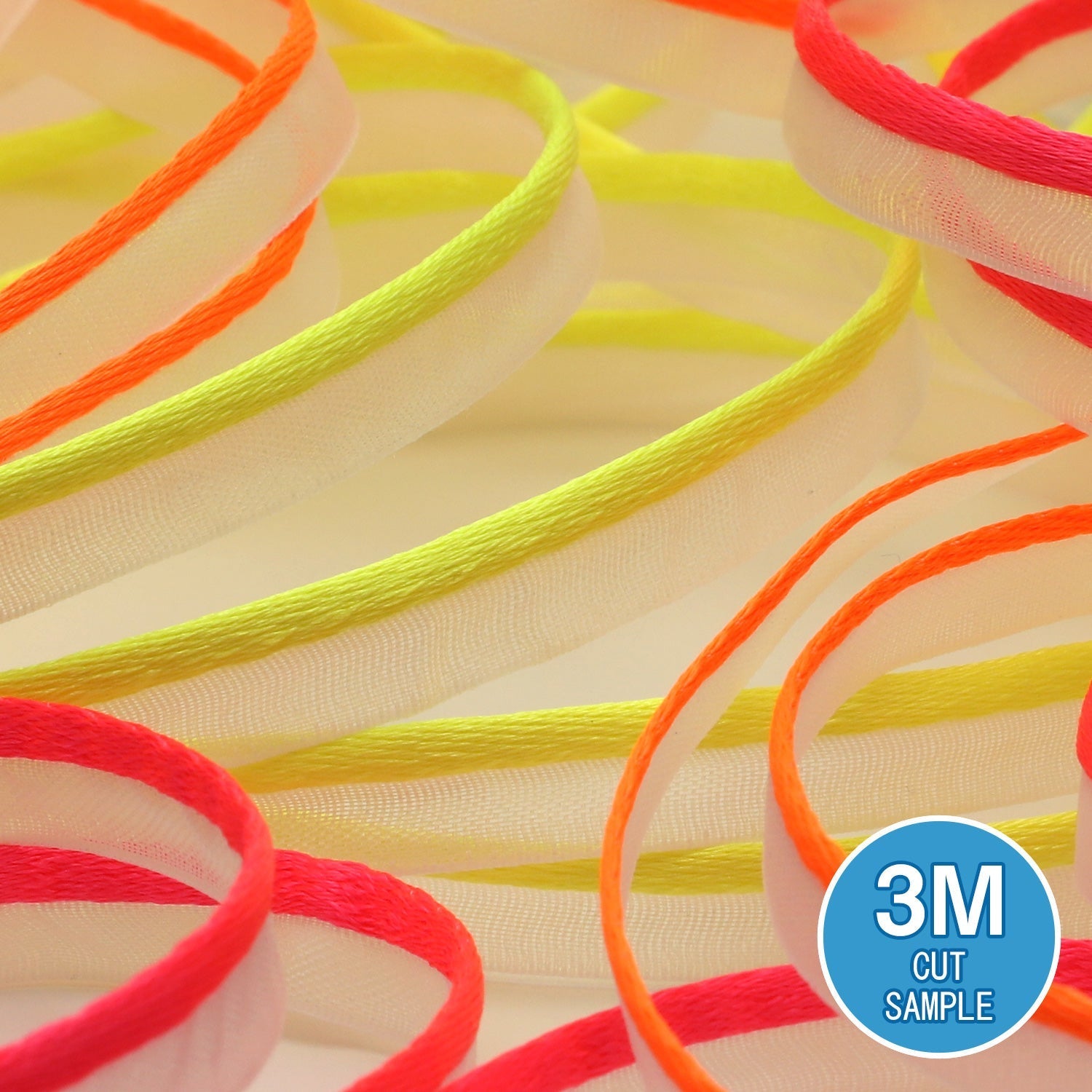 FUJIYAMA RIBBON [Sample] See-Through Piping approx.7mm (9/32") 3 Meters Cut