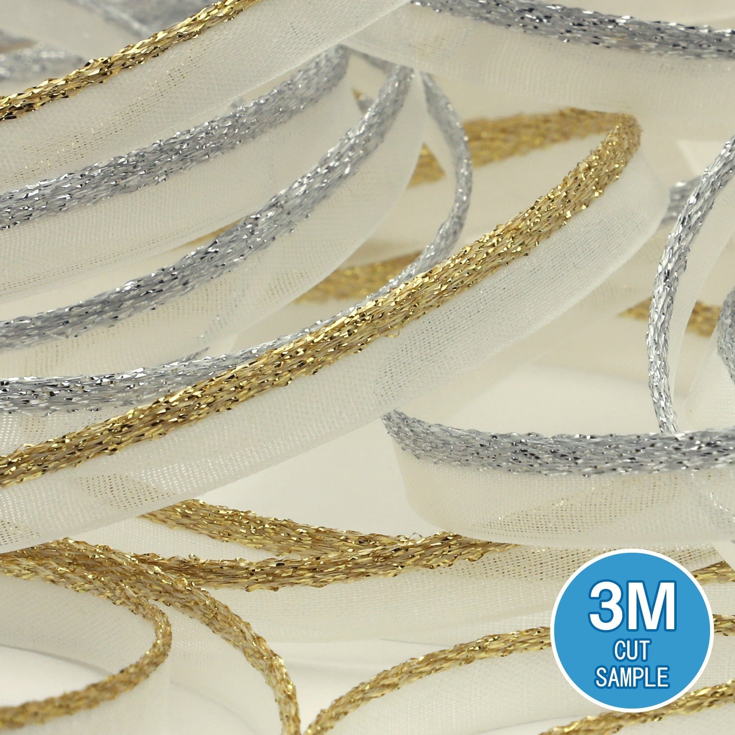 FUJIYAMA RIBBON [Sample] See-Through Piping approx.7mm (9/32") 3 Meters Cut