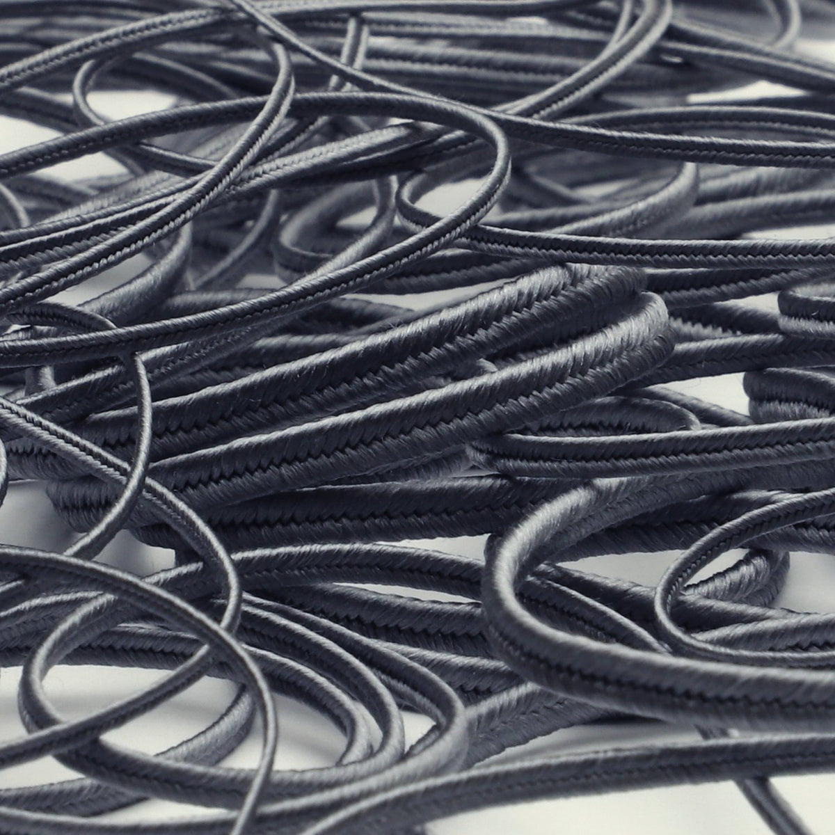 FUJIYAMA RIBBON [Sample] Silk Trimming Braid (FY-6342) approx.1.4mm 3 Meters Cut Gray