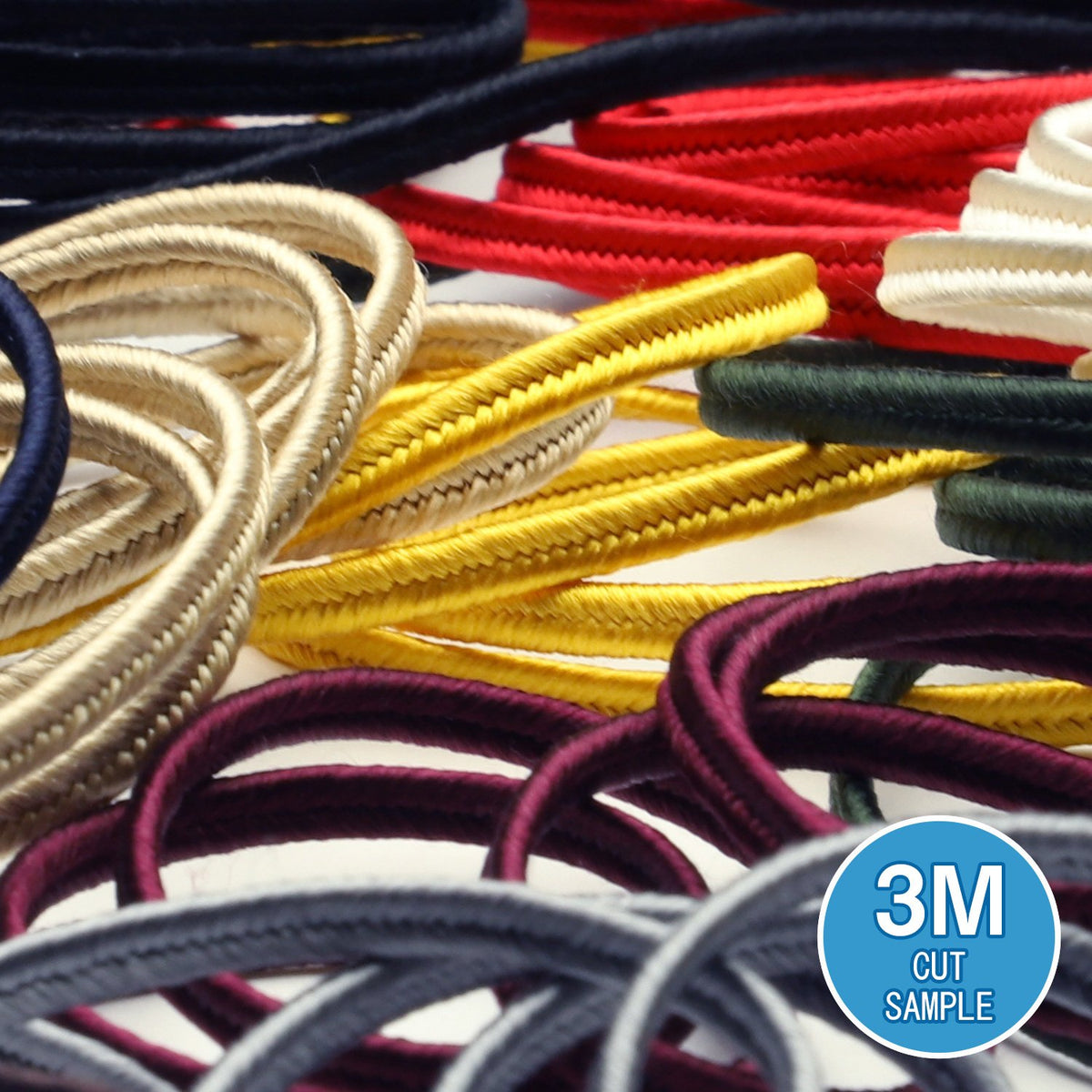 FUJIYAMA RIBBON [Sample] Silk Trimming Braid (FY-6342) approx.3mm 3 Meters Cut