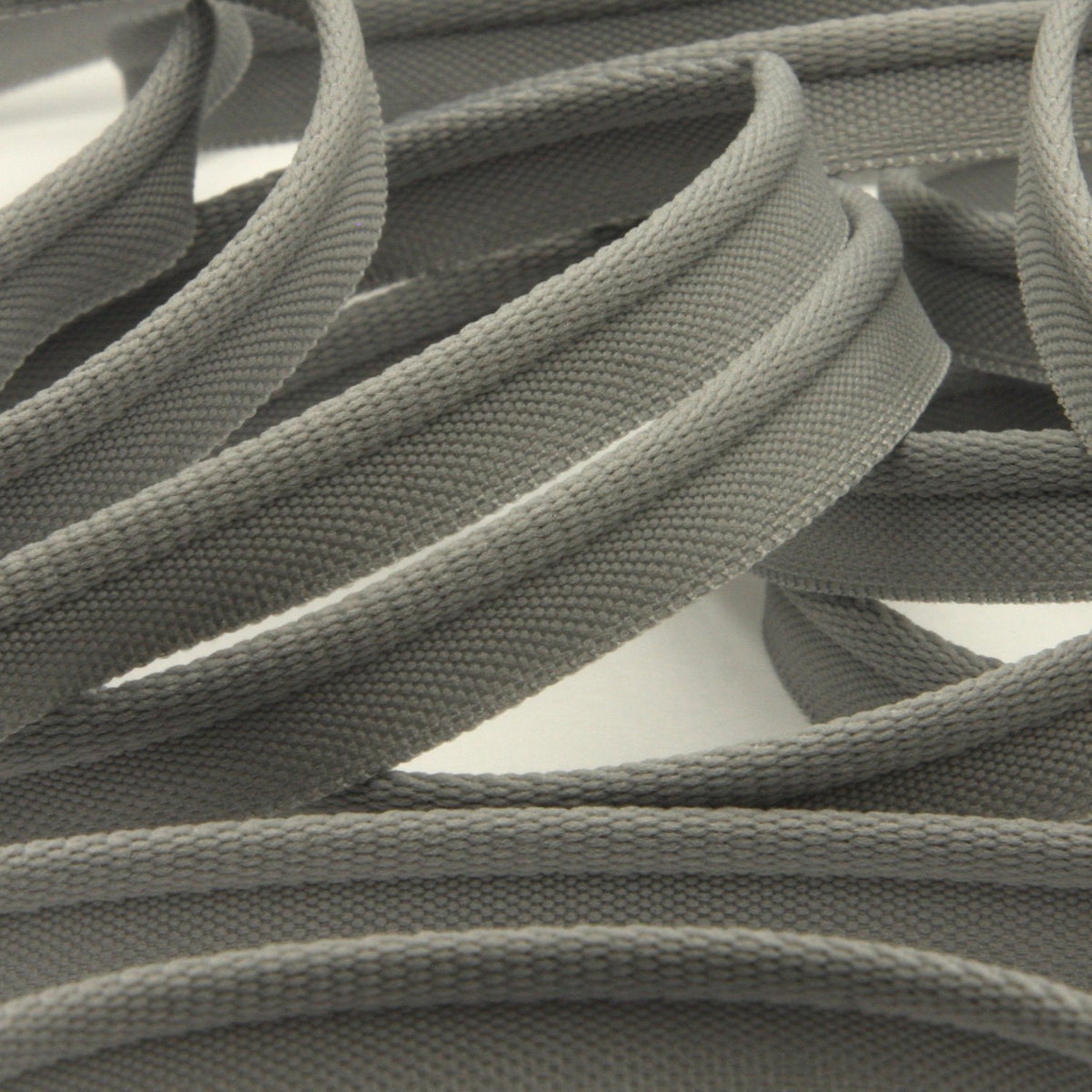 FUJIYAMA RIBBON [Sample] Soft Stretch Piping (FY-1030) 8mm 3 Meters Cut Light Gray