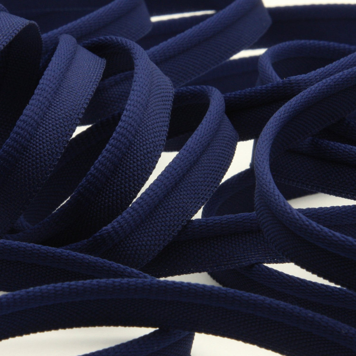 FUJIYAMA RIBBON [Sample] Soft Stretch Piping (FY-1030) 8mm 3 Meters Cut Navy Blue