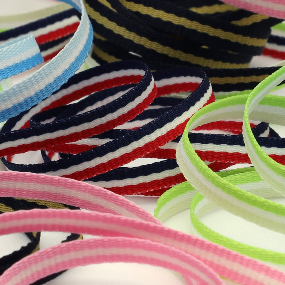 FUJIYAMA RIBBON [Sample] Stripe Grosgrain Ribbon approx.4mm (5/32&quot;) 3 Meters Cut