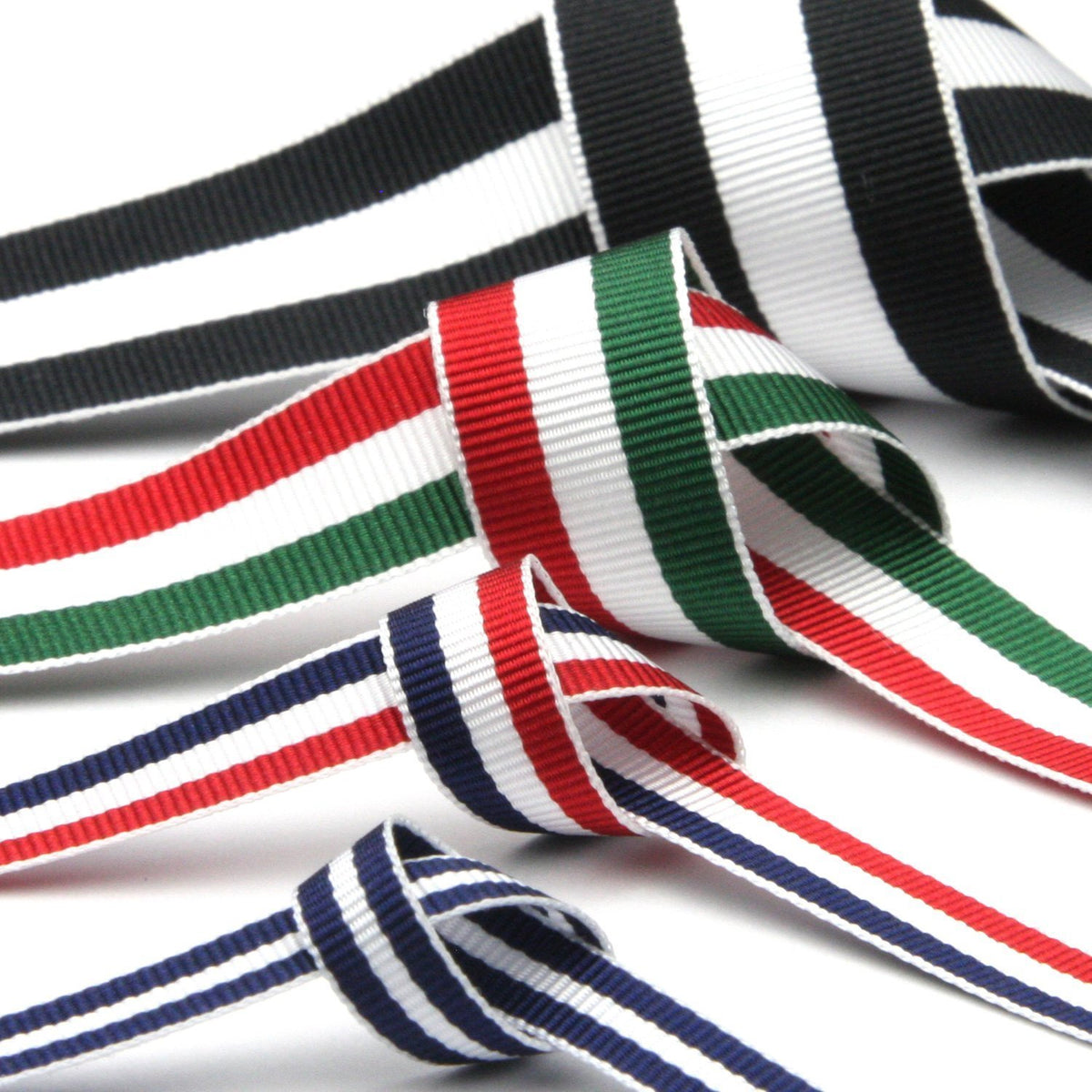 FUJIYAMA RIBBON [Sample] Stripe Grosgrain Ribbon (FY-2010) 24mm 3 Meters Cut