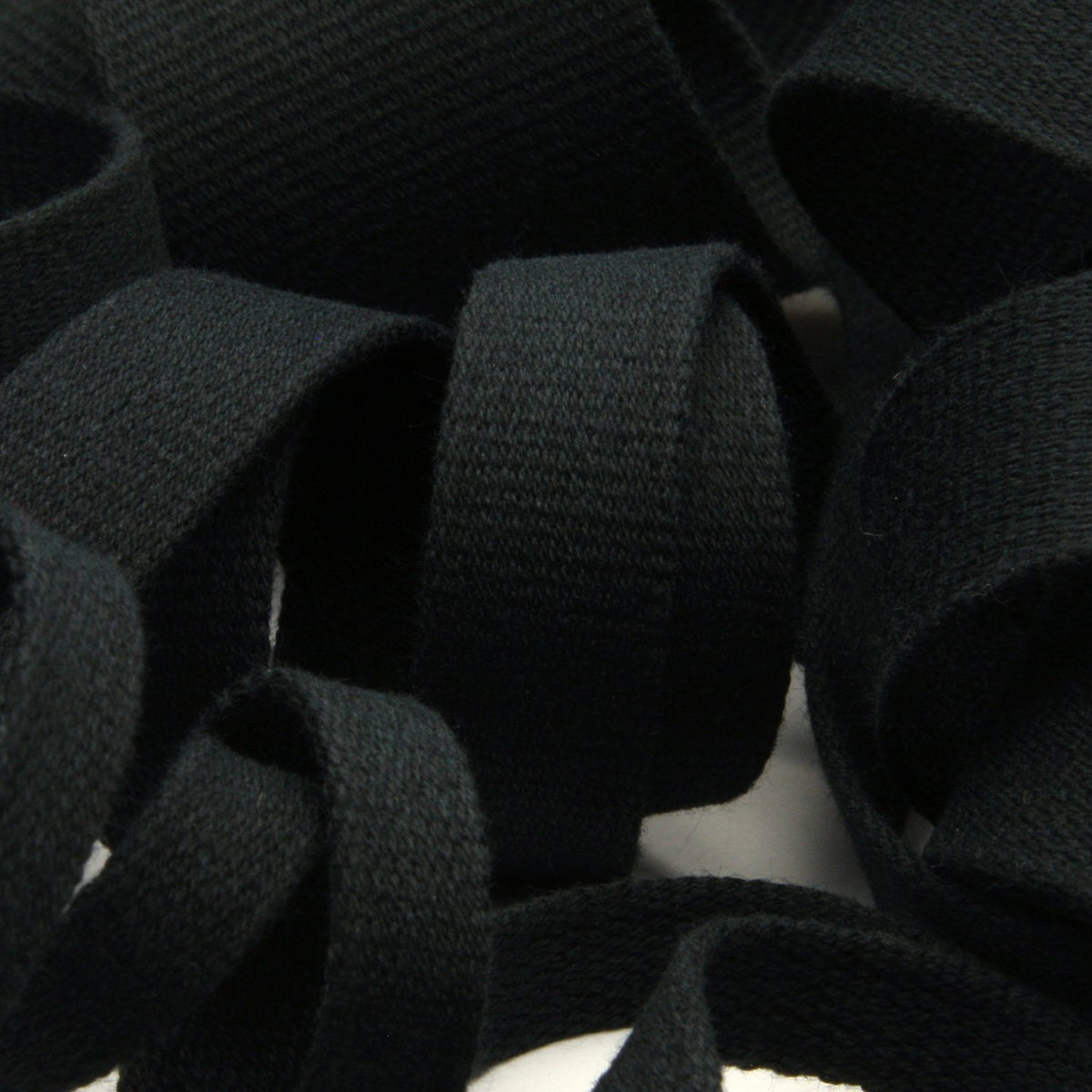 FUJIYAMA RIBBON [Sample] Thick Cotton Taffeta Ribbon (FY-486) 24mm 3 Meters Cut Black