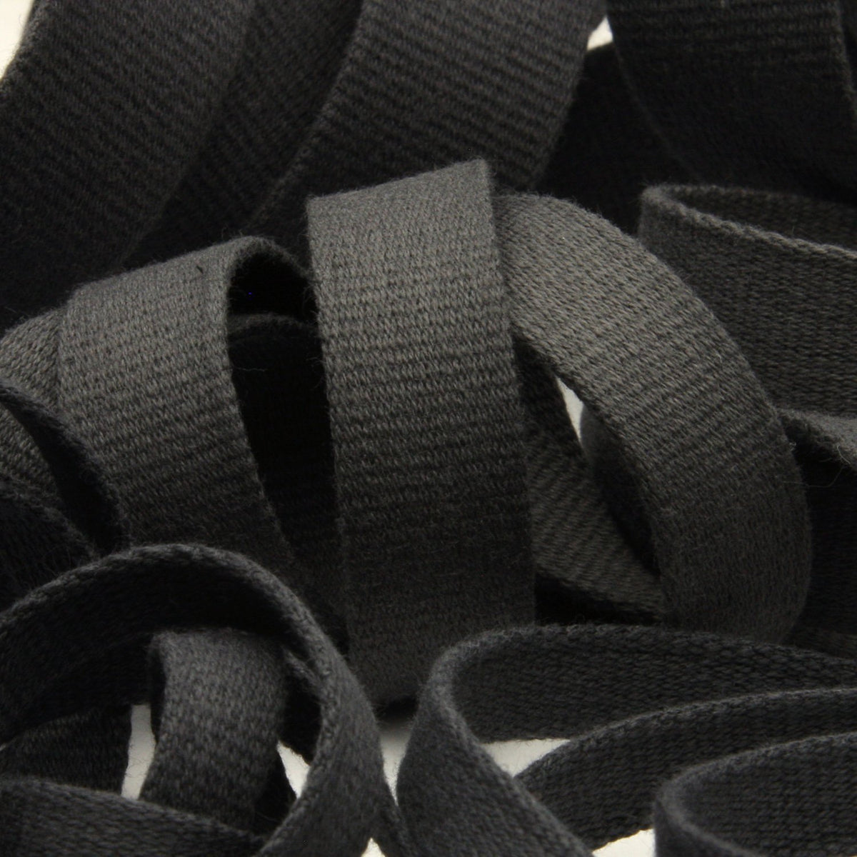 FUJIYAMA RIBBON [Sample] Thick Cotton Taffeta Ribbon (FY-486) 24mm 3 Meters Cut Charcoal Gray