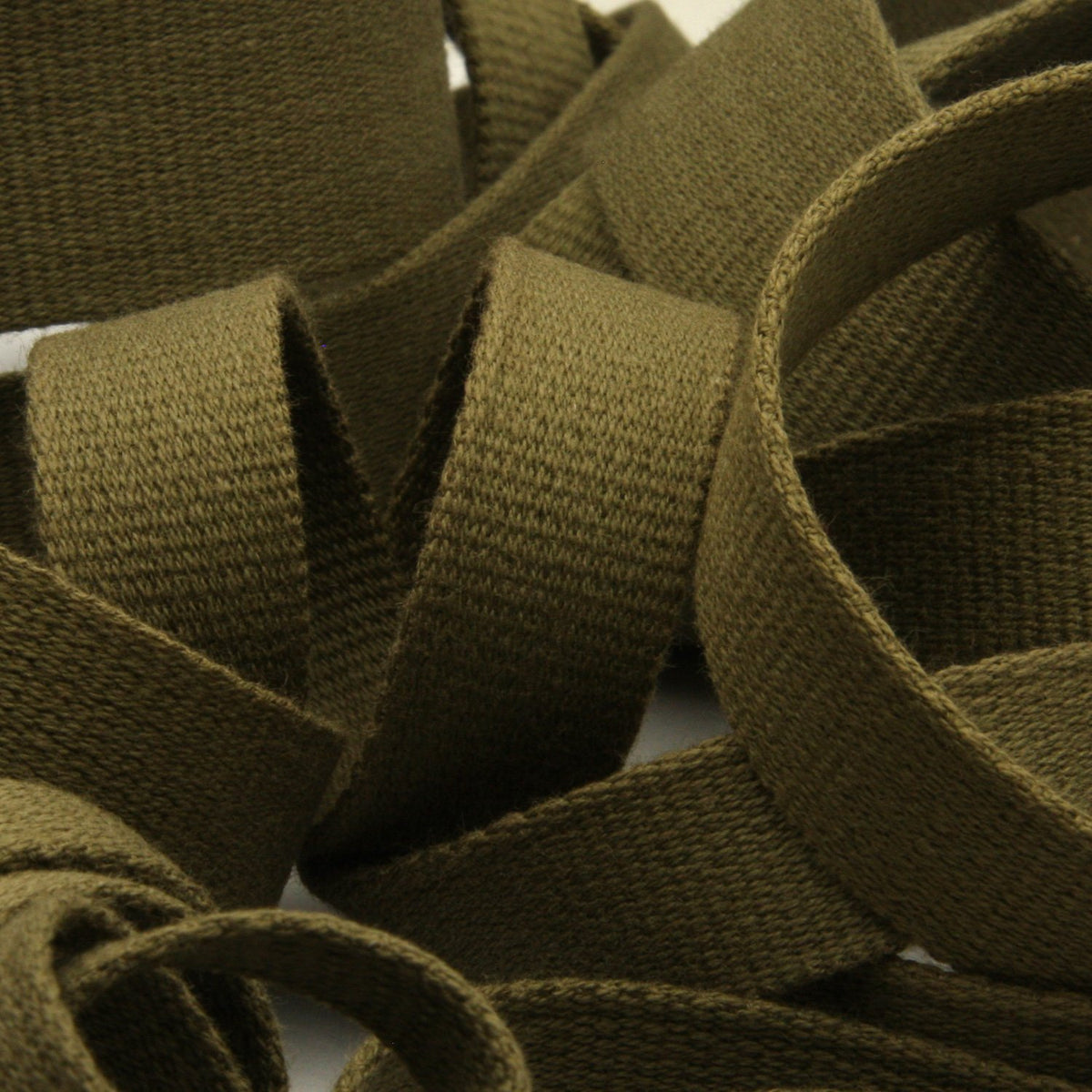 FUJIYAMA RIBBON [Sample] Thick Cotton Taffeta Ribbon (FY-486) 9mm 3 Meters Cut Olive Drab