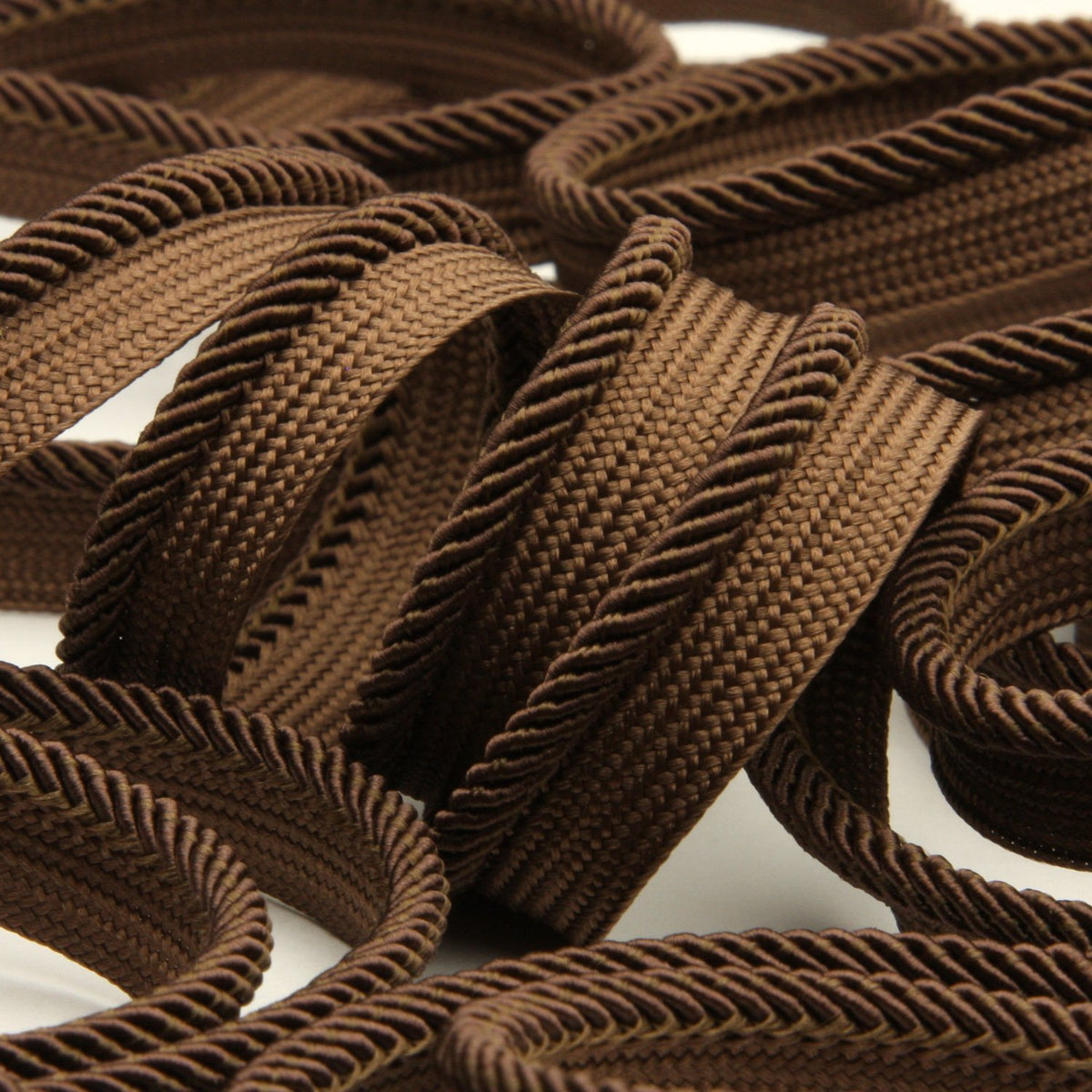 FUJIYAMA RIBBON [Sample] Twill Piping approx.11mm (7/16&quot;) 3 Meters Cut Dark Brown