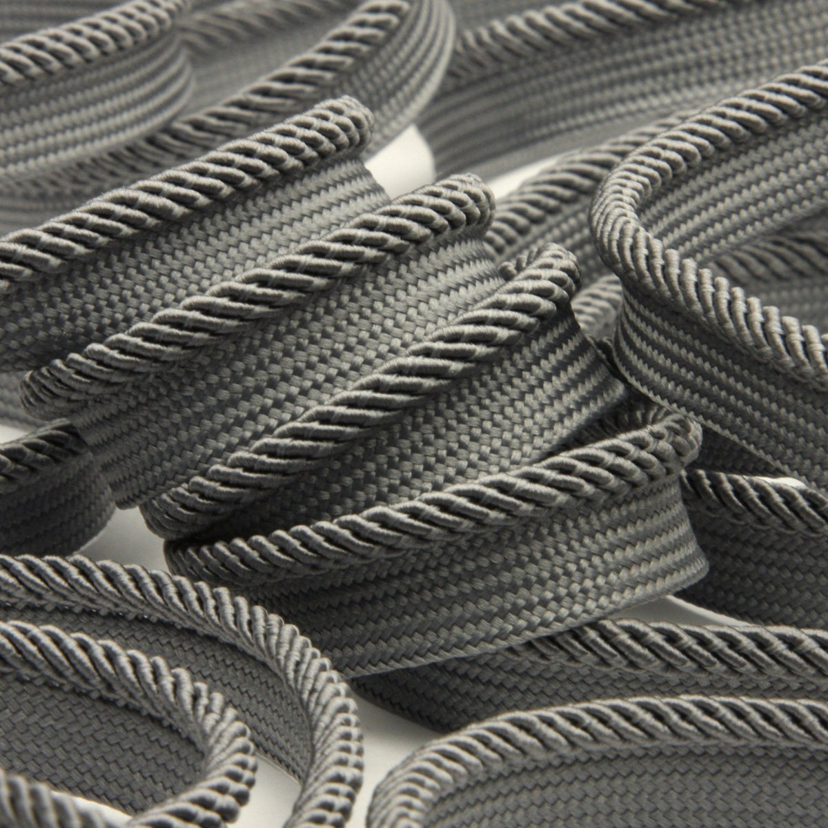 FUJIYAMA RIBBON [Sample] Twill Piping approx.11mm (7/16&quot;) 3 Meters Cut Gray