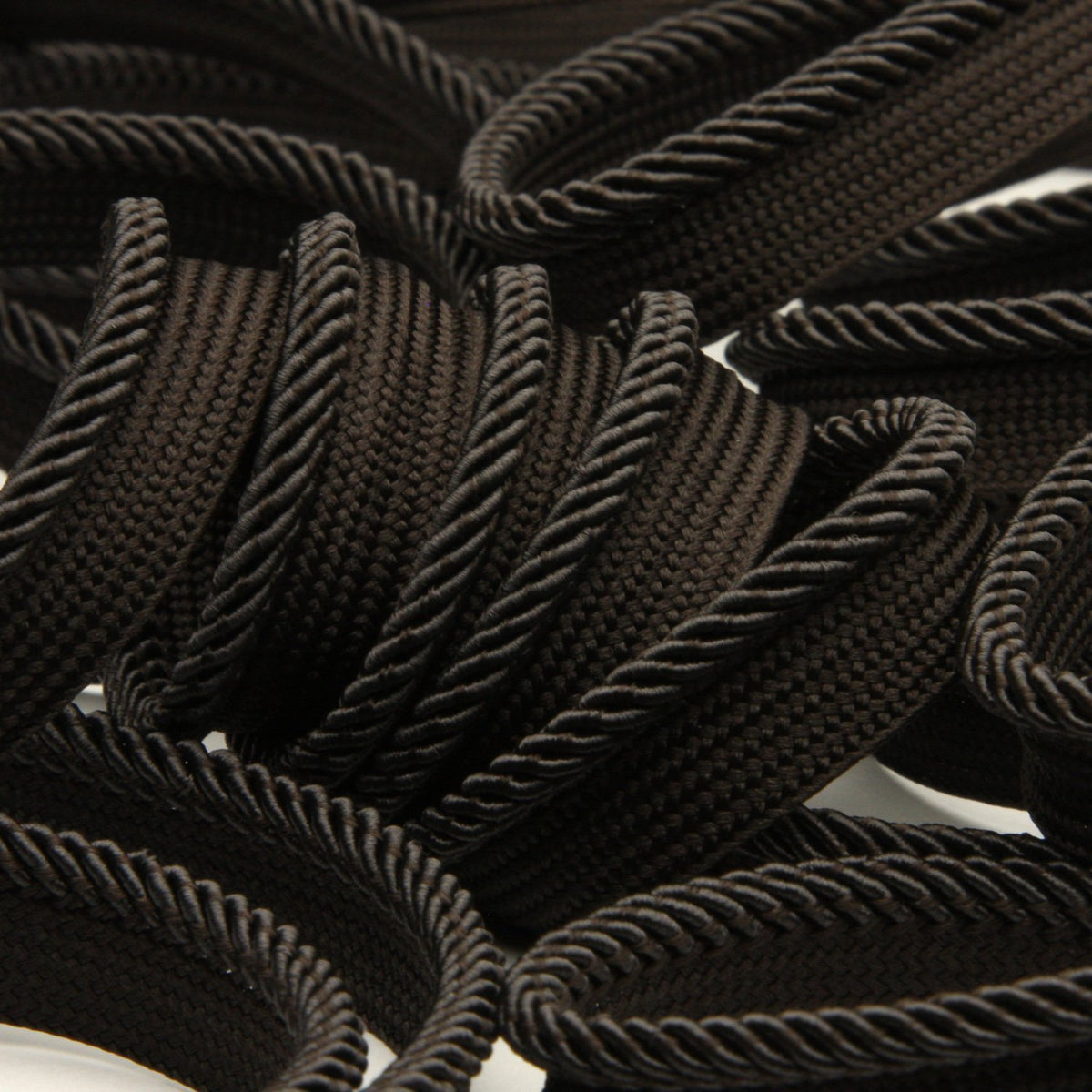 FUJIYAMA RIBBON [Sample] Twill Piping approx.11mm (7/16&quot;) 3 Meters Cut Midnight Brown