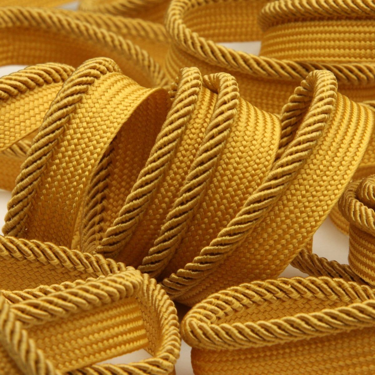 FUJIYAMA RIBBON [Sample] Twill Piping approx.11mm (7/16&quot;) 3 Meters Cut Mustard