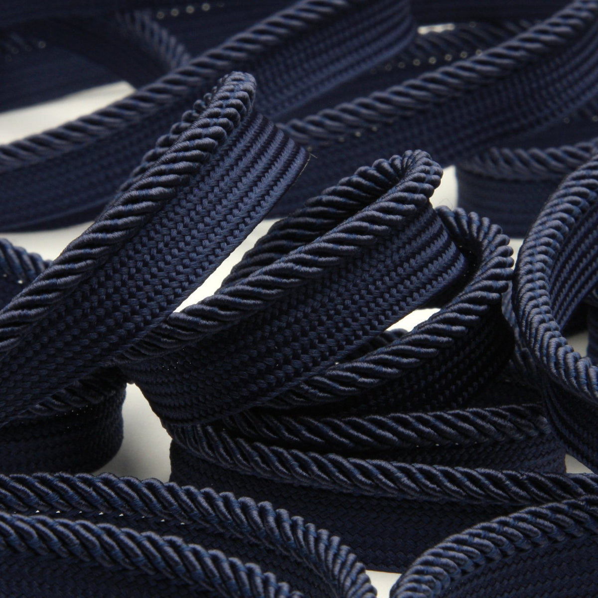 FUJIYAMA RIBBON [Sample] Twill Piping approx.11mm (7/16&quot;) 3 Meters Cut Navy Blue