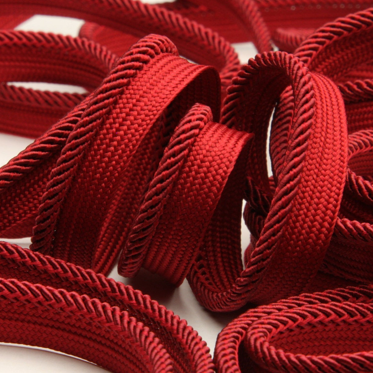 FUJIYAMA RIBBON [Sample] Twill Piping approx.11mm (7/16&quot;) 3 Meters Cut Red