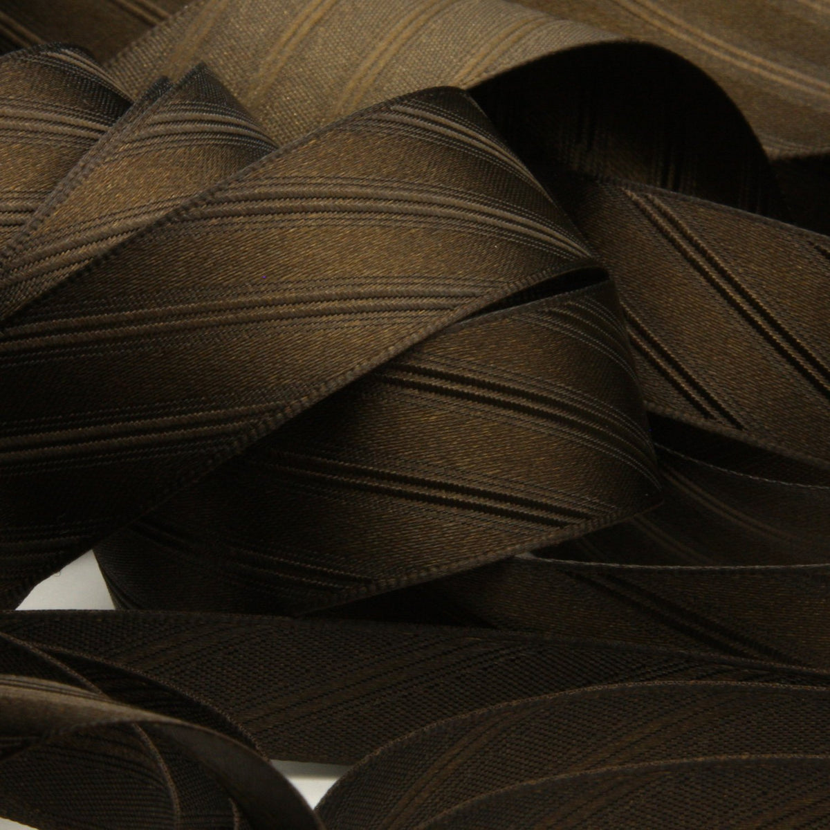 FUJIYAMA RIBBON [Sample] Twill Satin Ribbon (FY-460) 12mm 3 Meters Cut Dark Brown