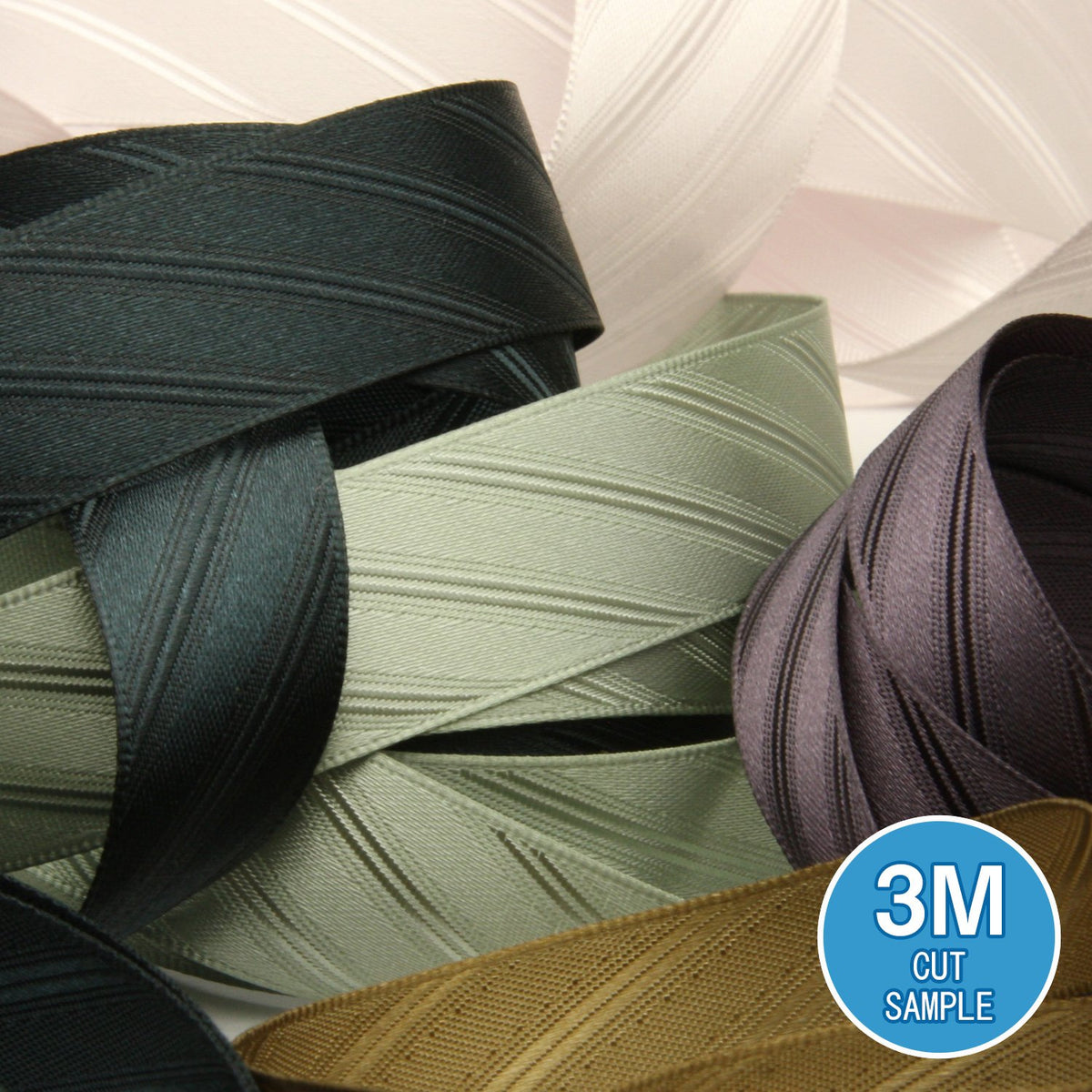 FUJIYAMA RIBBON [Sample] Twill Satin Ribbon (FY-460) 25mm 3 Meters Cut