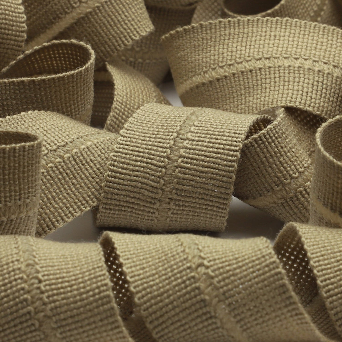 FUJIYAMA RIBBON [Sample] Wool Knit Binder Tape (FY-4600B) 13x13mm 3 Meters Cut Beige
