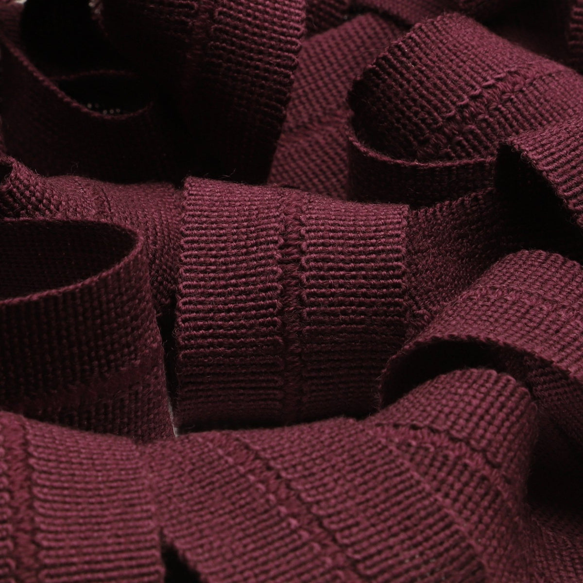 FUJIYAMA RIBBON [Sample] Wool Knit Binder Tape (FY-4600B) 13x13mm 3 Meters Cut Burgundy