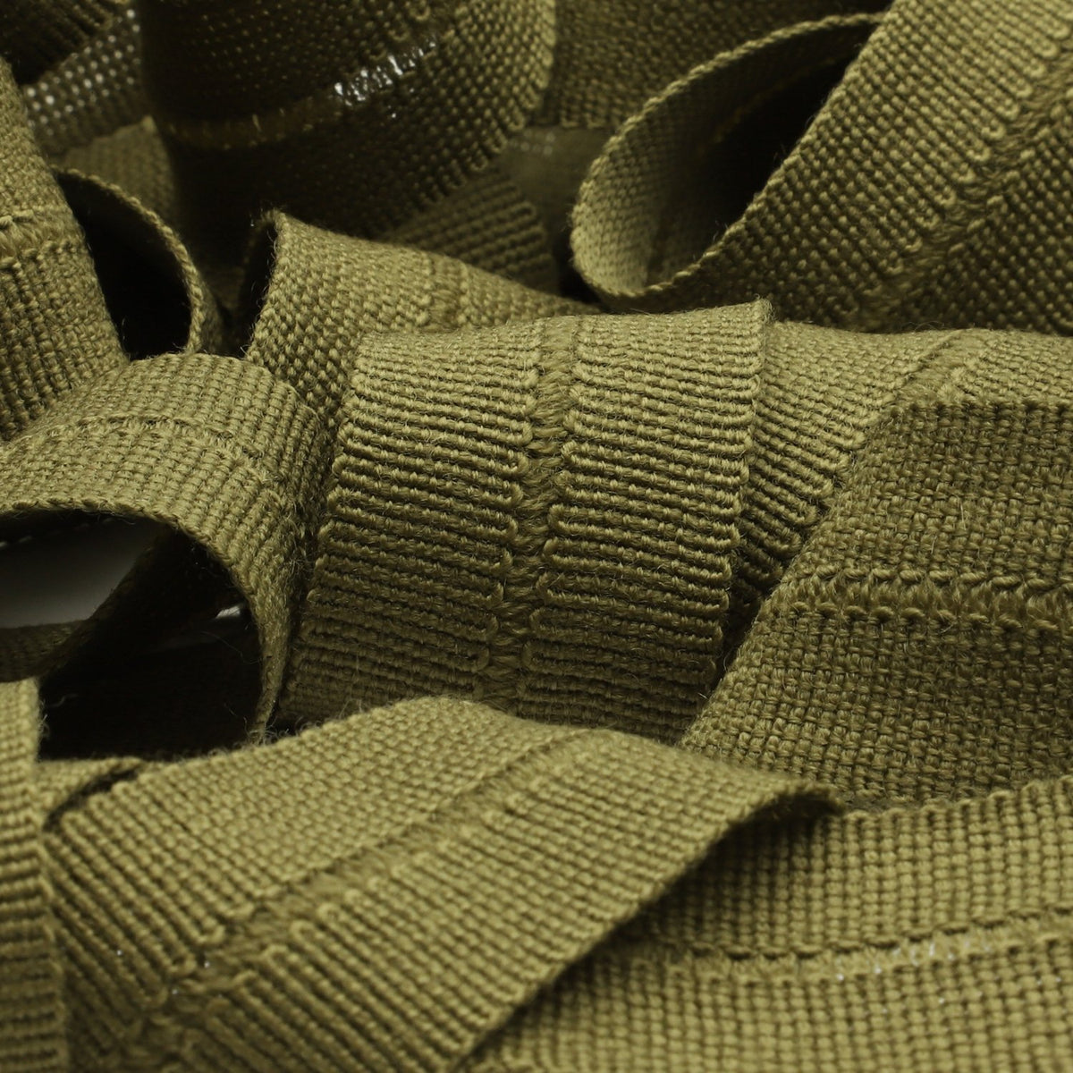 FUJIYAMA RIBBON [Sample] Wool Knit Binder Tape (FY-4600B) 13x13mm 3 Meters Cut Olive Drab