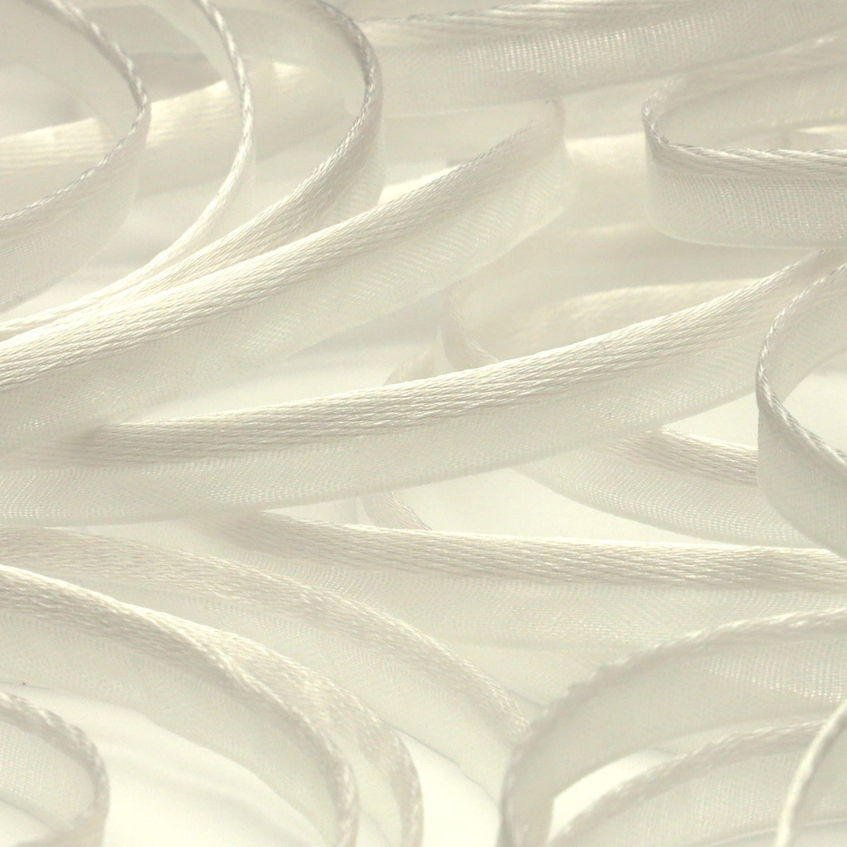 FUJIYAMA RIBBON See-Through Piping approx.7mm (9/32&quot;) 9.14 Meters Roll White