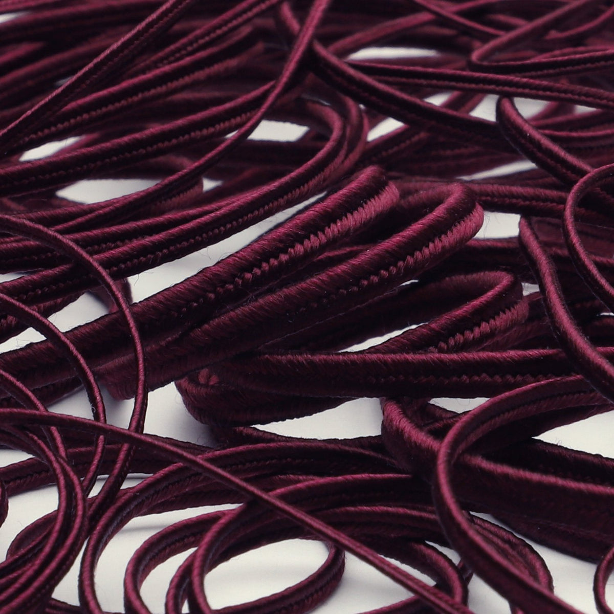 FUJIYAMA RIBBON Silk Trimming Braid approx.3mm 9.14 Meters Roll Burgundy