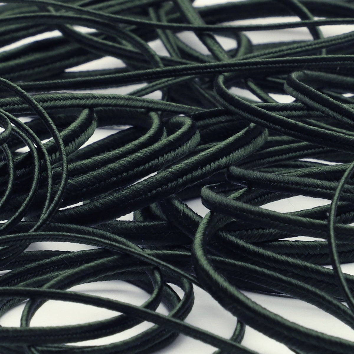 FUJIYAMA RIBBON Silk Trimming Braid approx.3mm 9.14 Meters Roll Dark Green