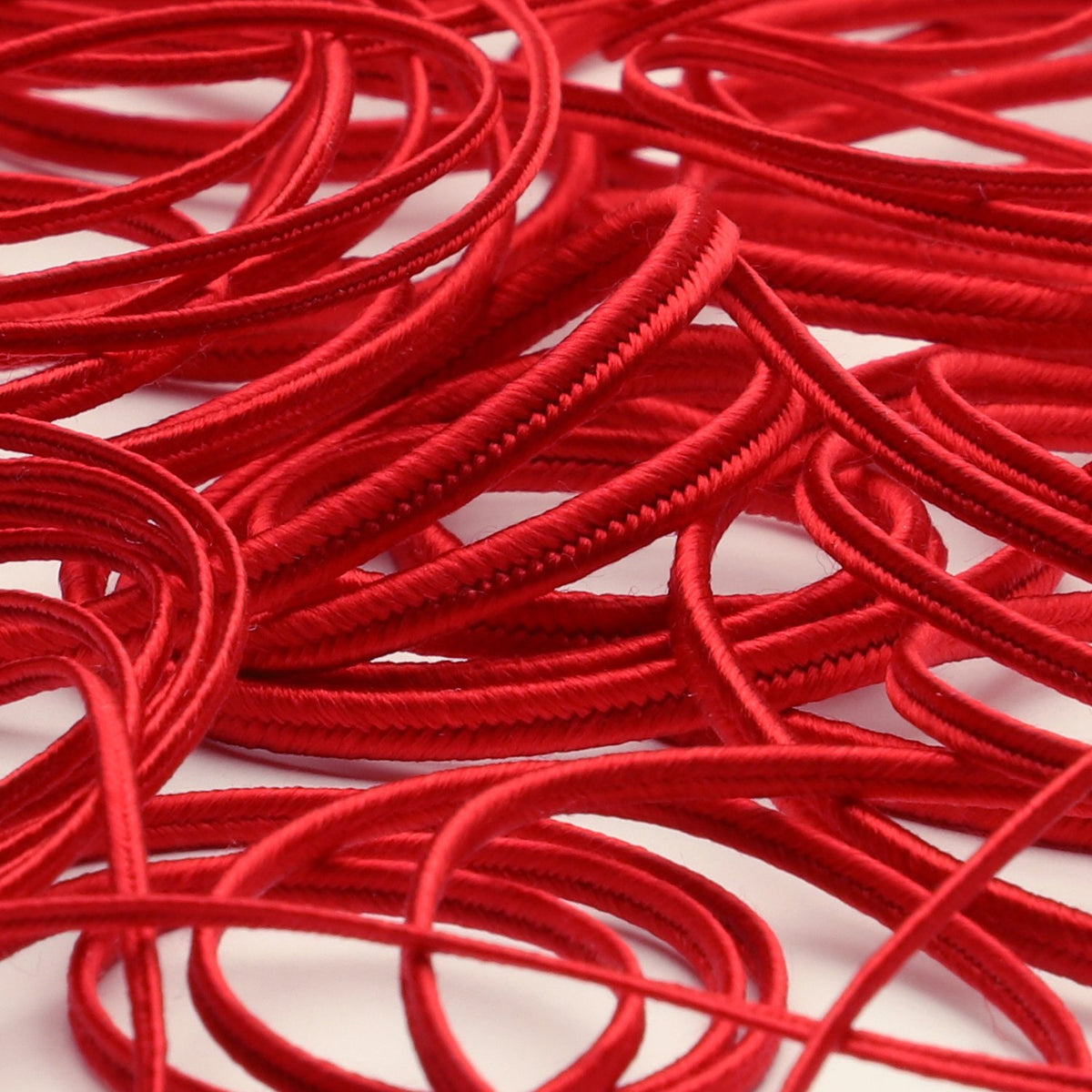 FUJIYAMA RIBBON Silk Trimming Braid approx.3mm 9.14 Meters Roll Red