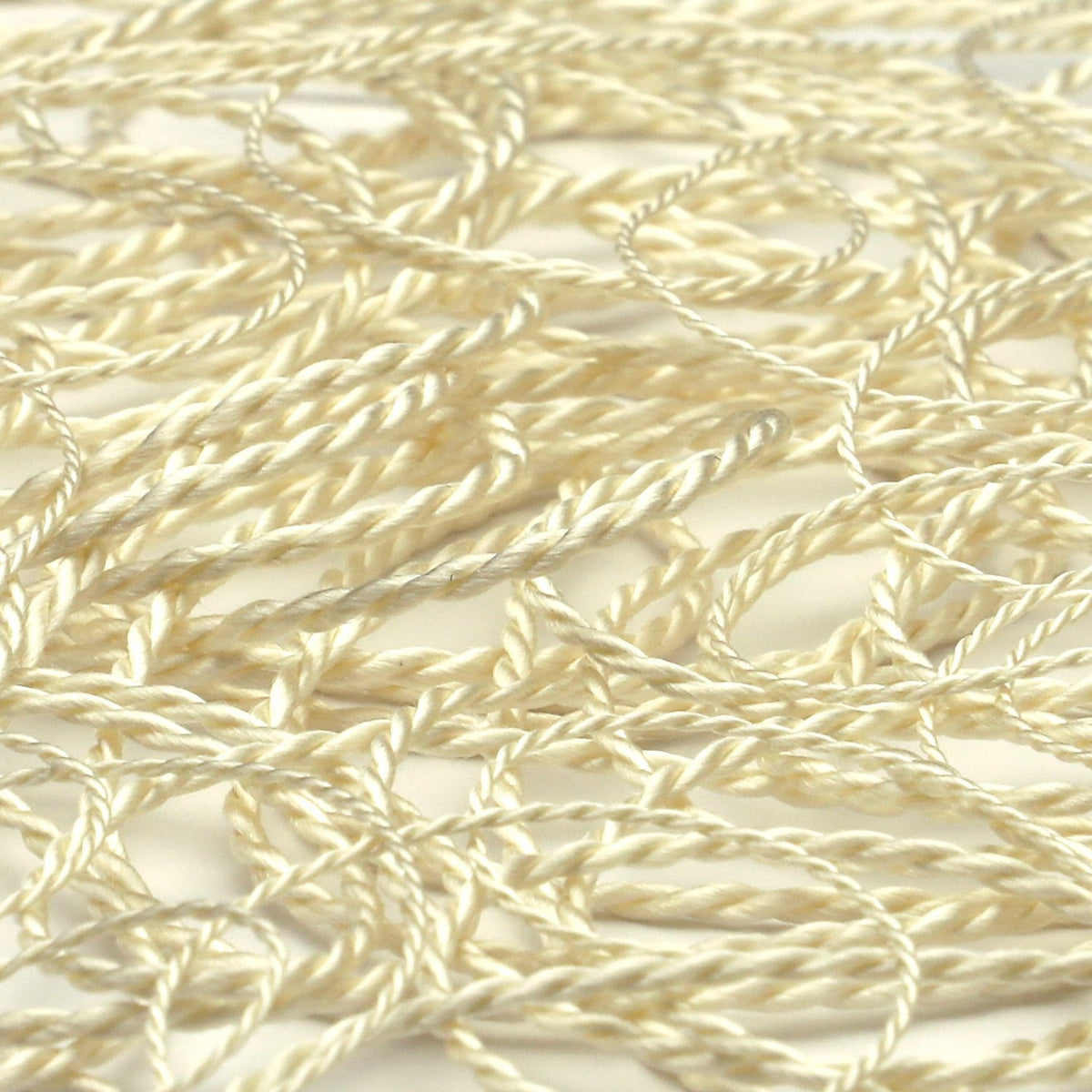 FUJIYAMA RIBBON Silk Twist Cord approx.0.8mm 9.14 Meters Roll Off White