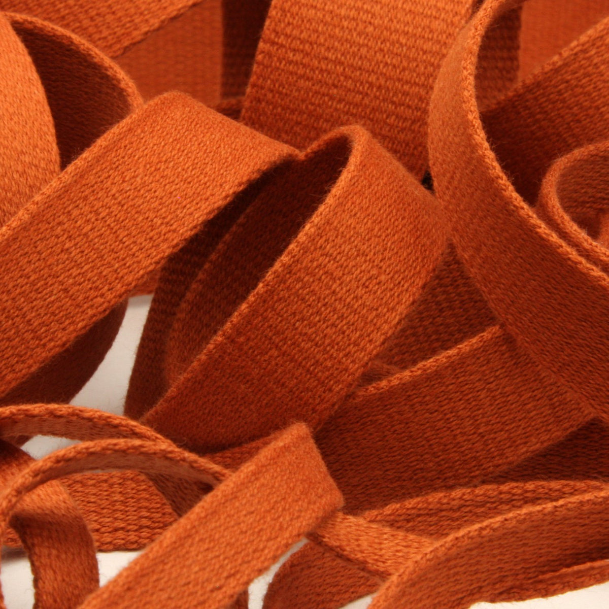 FUJIYAMA RIBBON Thick Cotton Taffeta Ribbon 15mm 9.14 Meters Roll Burnt Orange