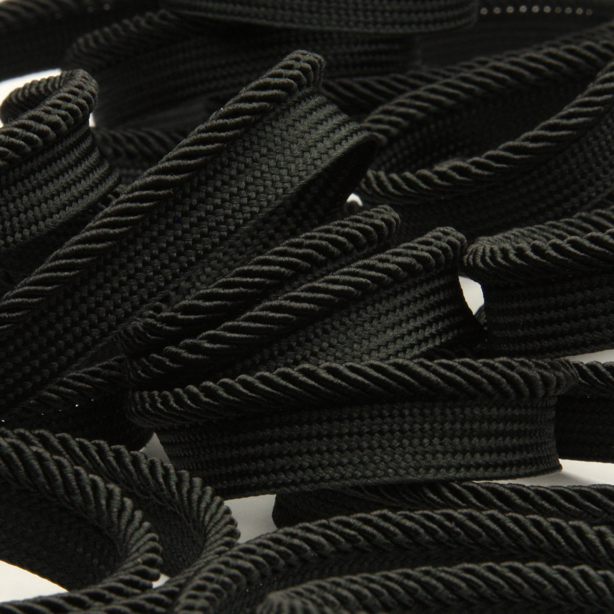 FUJIYAMA RIBBON Twill Piping approx.11mm 9.14 Meters Roll Black