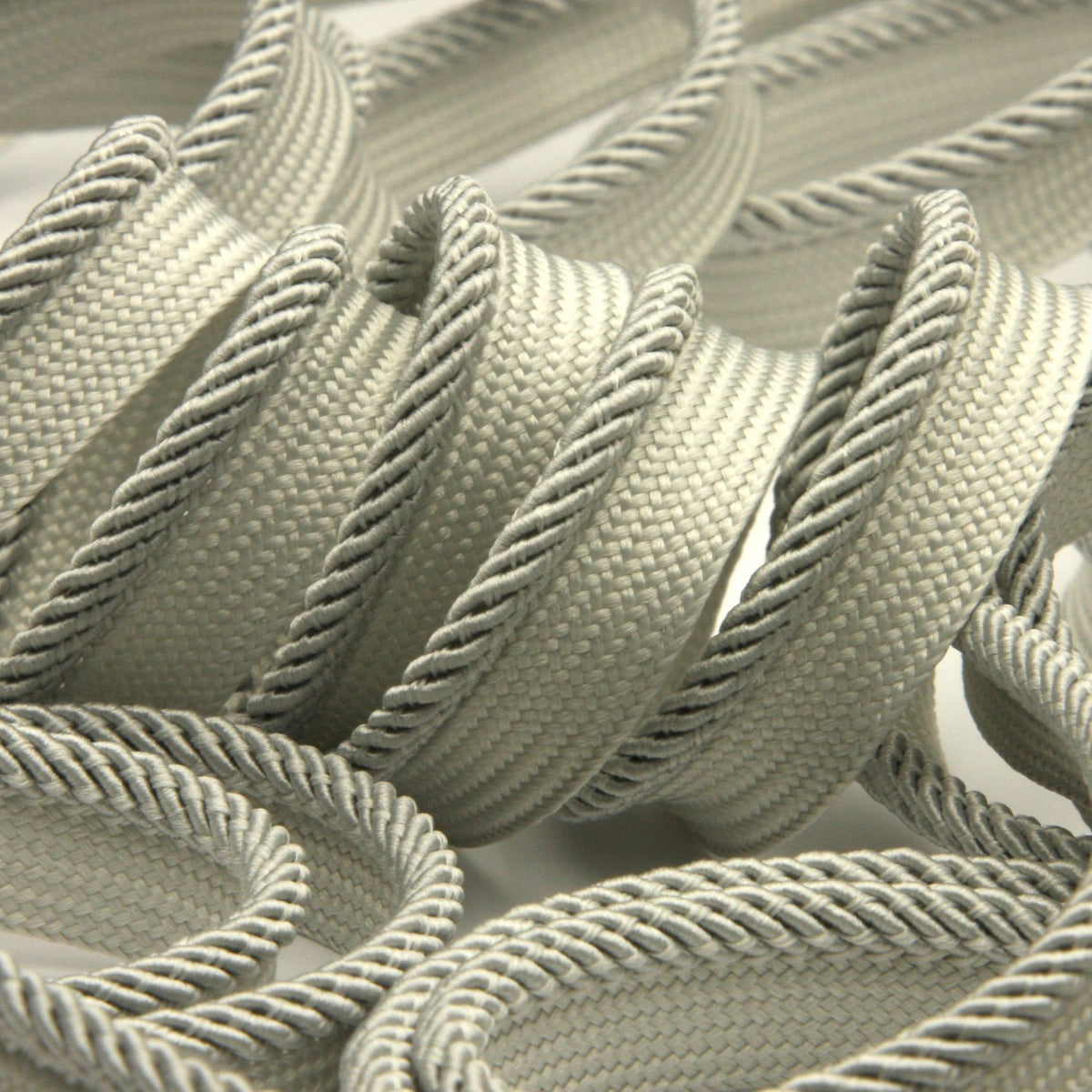 FUJIYAMA RIBBON Twill Piping approx.11mm 9.14 Meters Roll Light Gray