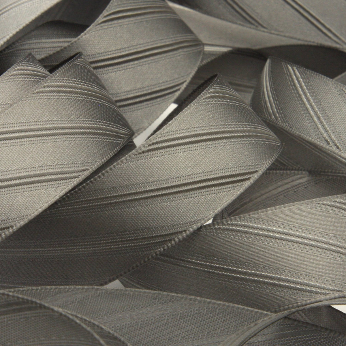 FUJIYAMA RIBBON Twill Satin Ribbon 25mm 9.14 Meters Roll Gray
