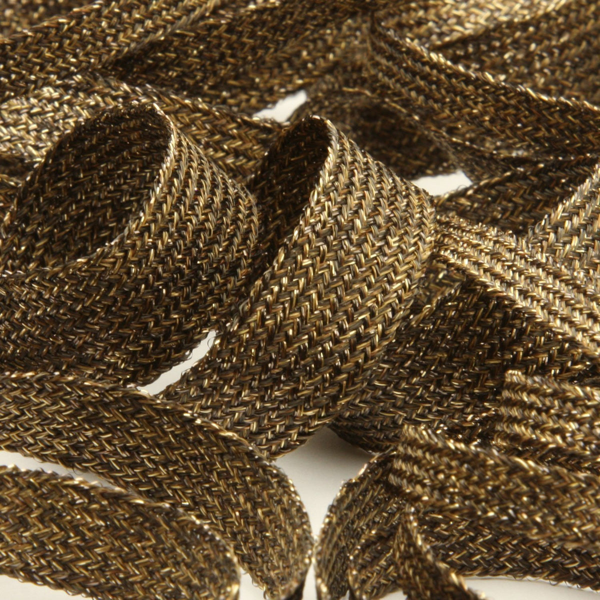 FUJIYAMA RIBBON [Wholesale] Antique Metallic Trimming Braid approx.14mm 30 Meters Roll Brown / Gold