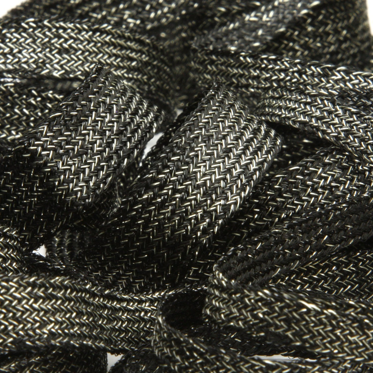 FUJIYAMA RIBBON [Wholesale] Antique Metallic Trimming Braid approx.6mm 30 Meters Roll Black / Silver