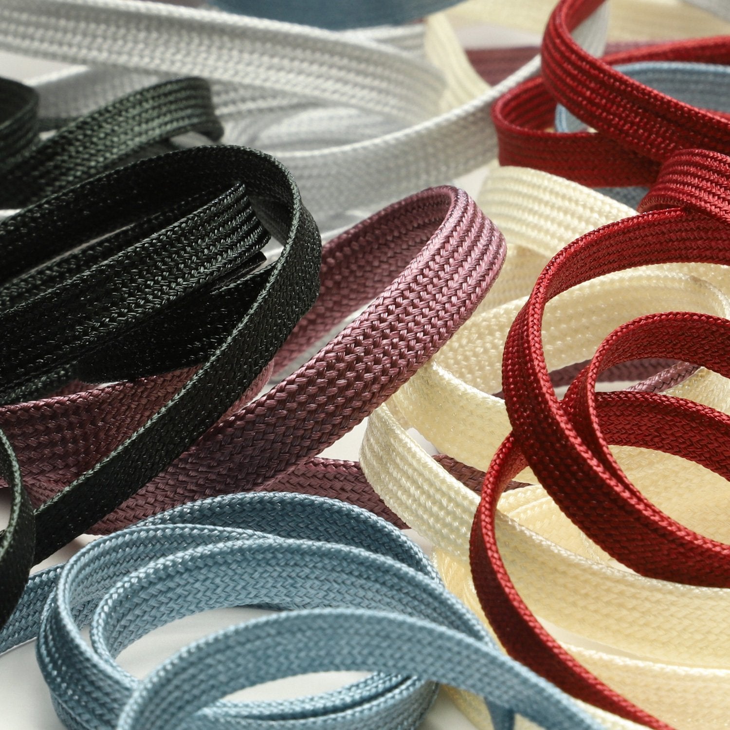 FUJIYAMA RIBBON [Wholesale] Bright Flat Cord approx.5mm (3/16") 30 Meters Roll