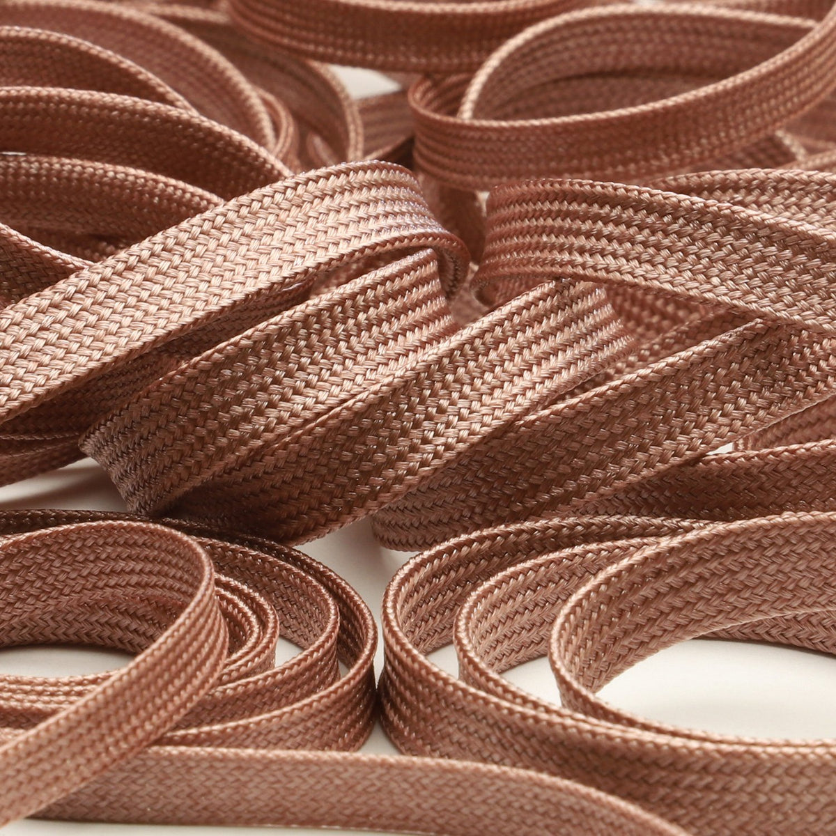 FUJIYAMA RIBBON [Wholesale] Bright Flat Cord approx.5mm (3/16&quot;) 30 Meters Roll Ash Rose