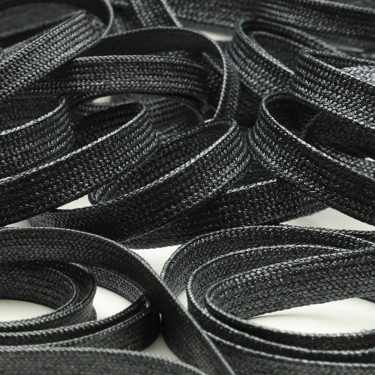 FUJIYAMA RIBBON [Wholesale] Bright Flat Cord approx.5mm (3/16&quot;) 30 Meters Roll Dark Gray