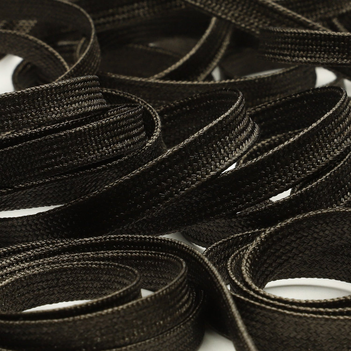 FUJIYAMA RIBBON [Wholesale] Bright Flat Cord approx.5mm (3/16&quot;) 30 Meters Roll Midnight Brown