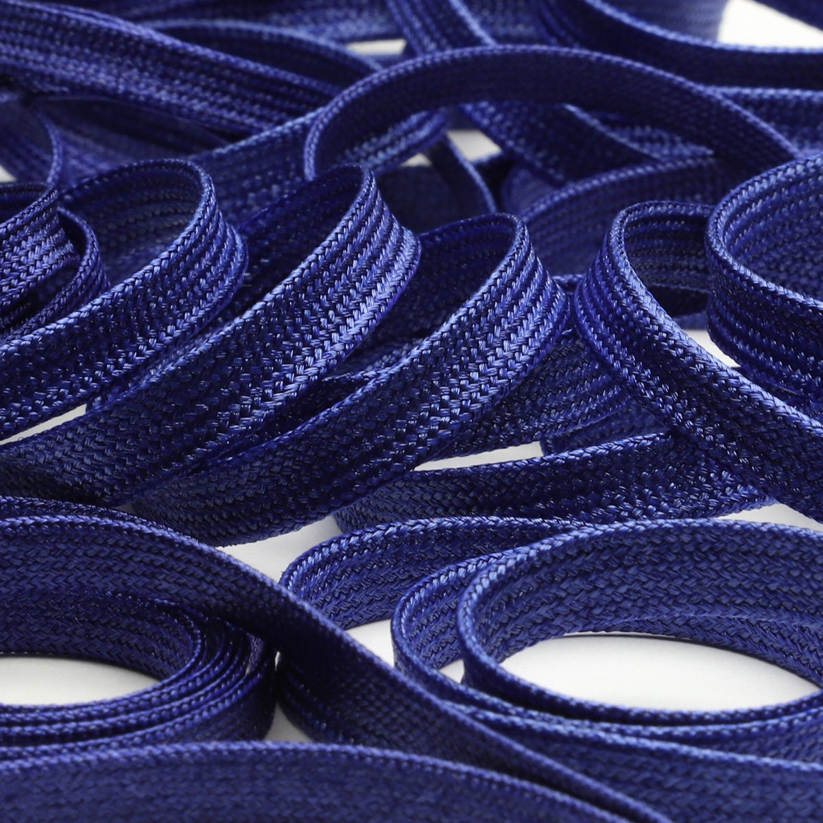 FUJIYAMA RIBBON [Wholesale] Bright Flat Cord approx.7mm (9/32&quot;) 30 Meters Roll Blue