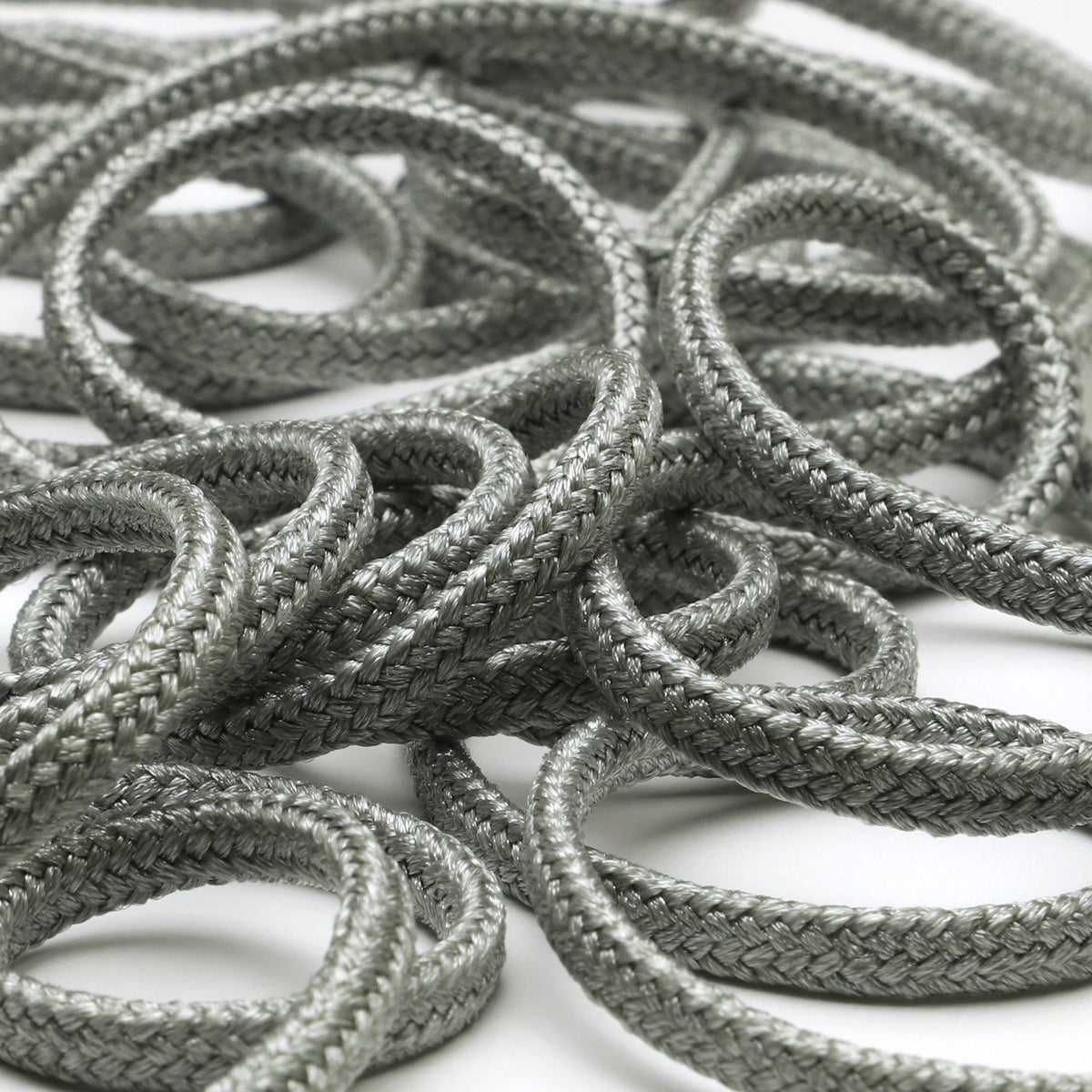 FUJIYAMA RIBBON [Wholesale] Bright Spindle Cord approx.4.5mm (3/16&quot;) 50 Meters Roll Gray