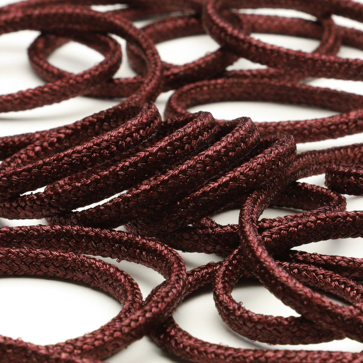 FUJIYAMA RIBBON [Wholesale] Bright Spindle Cord approx.4.5mm (3/16&quot;) 50 Meters Roll Wine Red